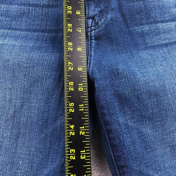 Mother Woman's Jeans Size 27 The Weekender Fray Blue Denim Flared Jeans - Picture 9 of 16